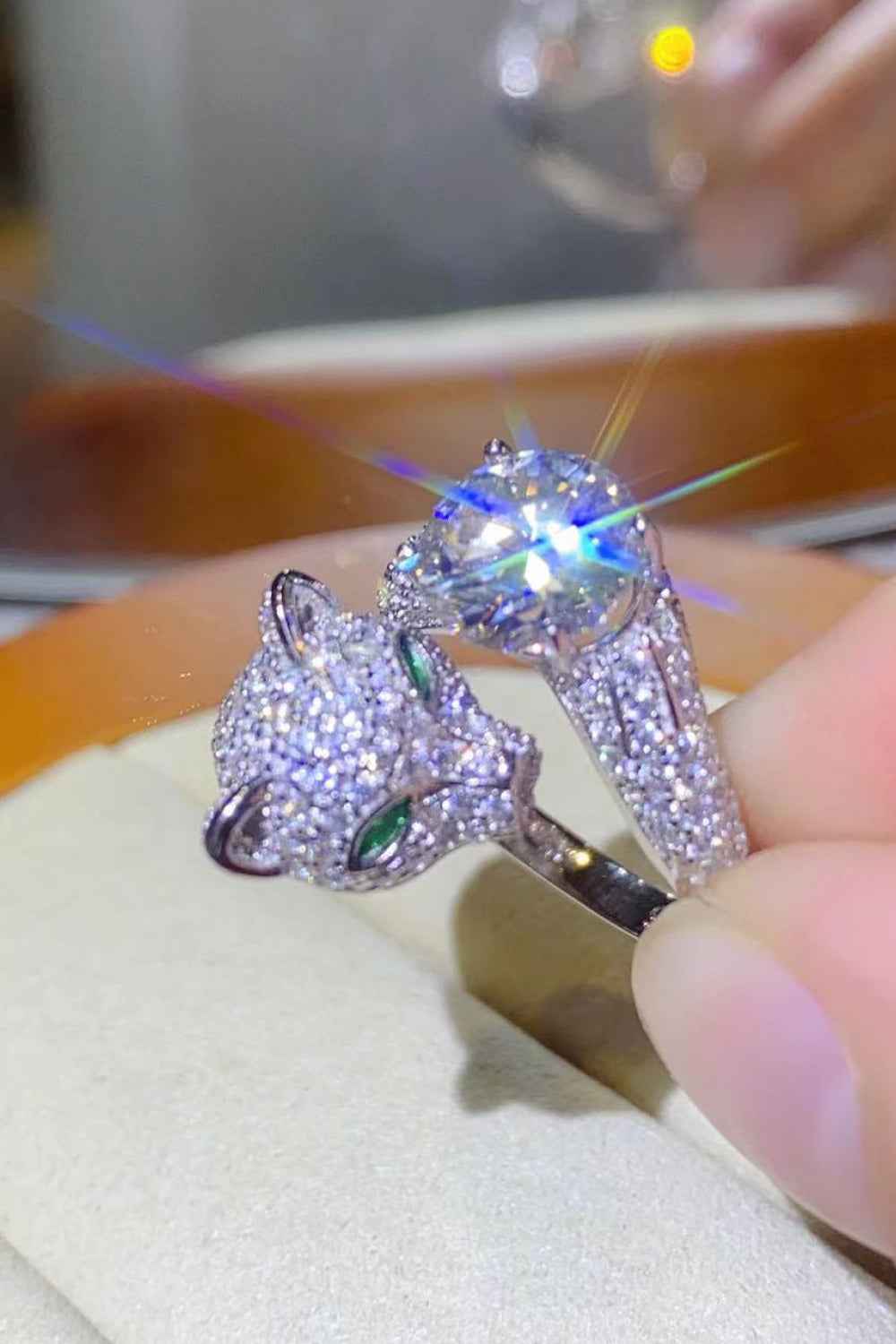 2 Carat Animal Moissanite Ring