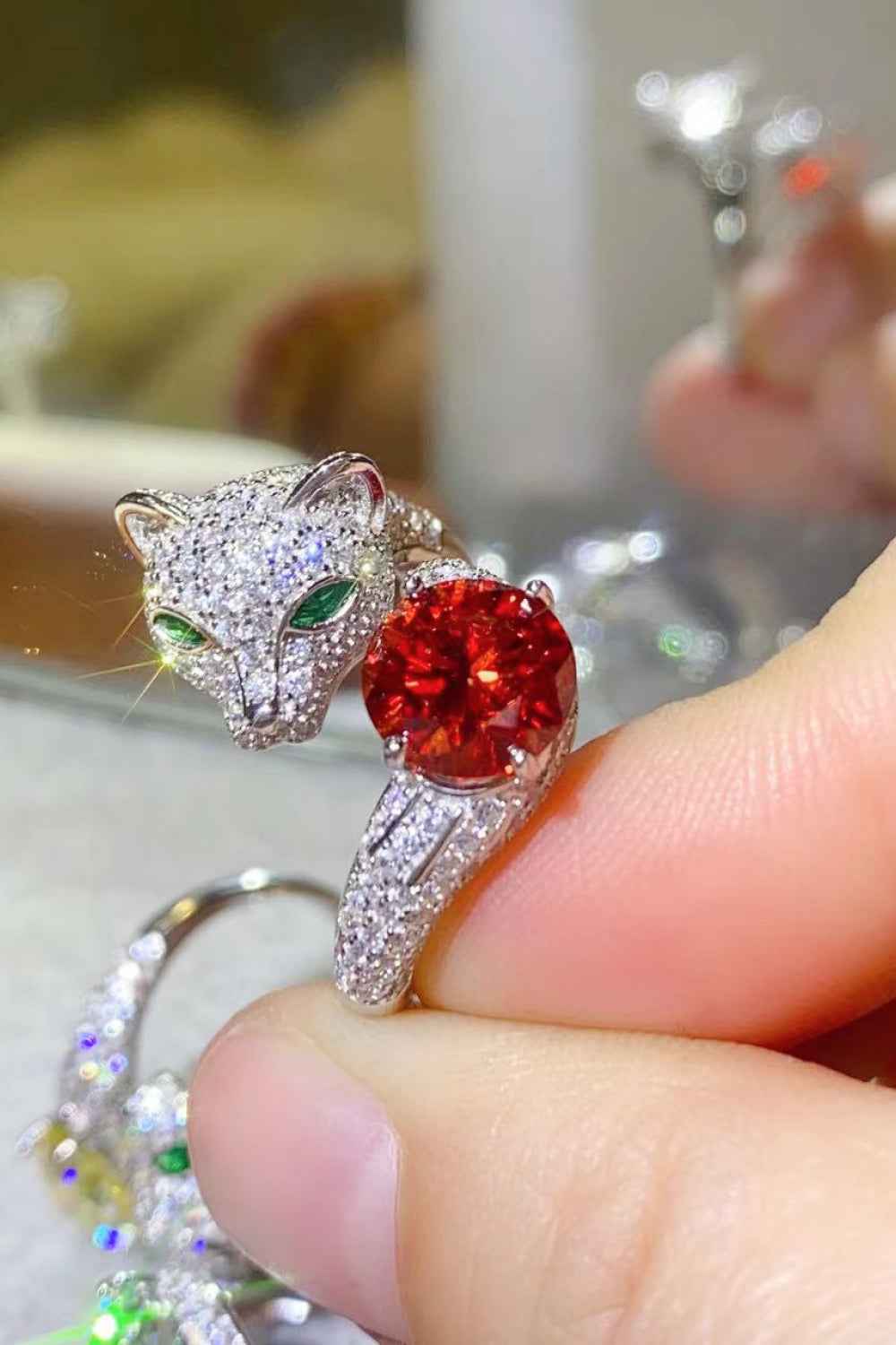 2 Carat Animal Moissanite Ring