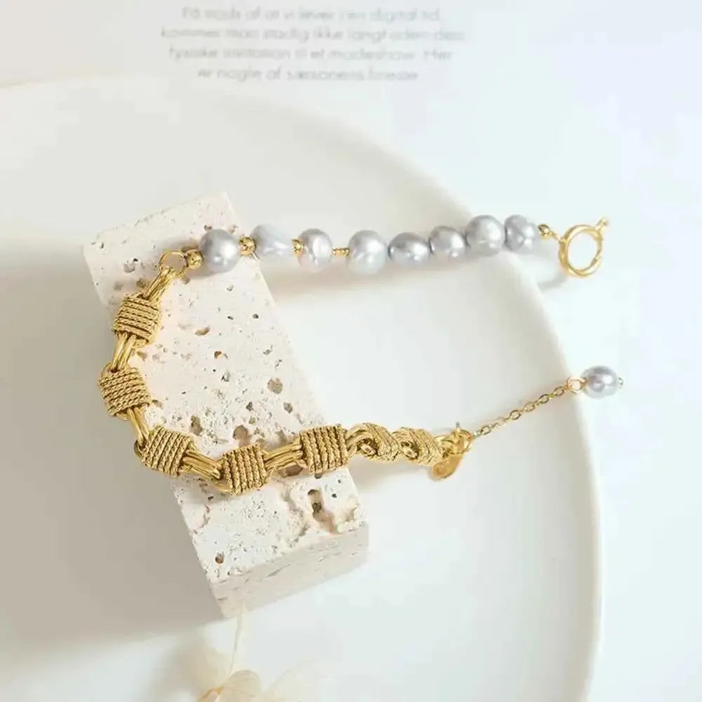 Mixed Pearl Chain Bracelet