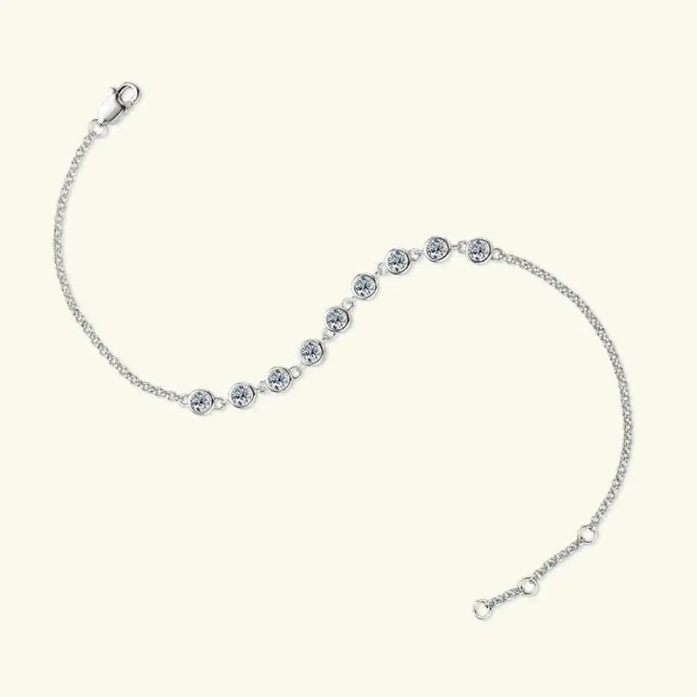 Sterling Silver Moissanite Bracelet